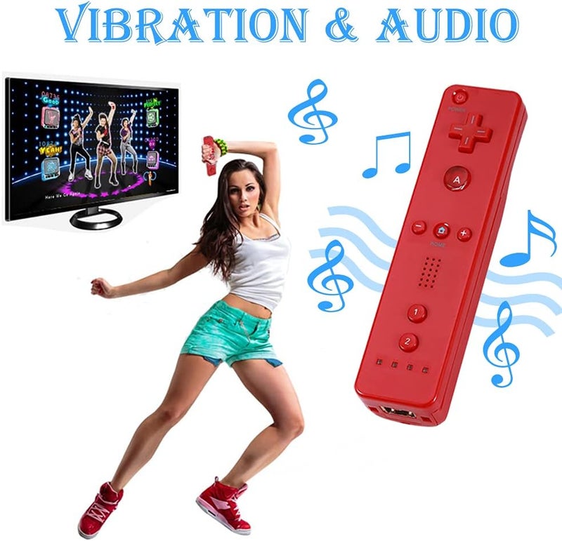 Tevodo Wii Remote Controller, 4 Packs Upgrade Wii Wireless Controller Compatible with Wii Wii U(Black, White,Deep Blue Red) - Image 3